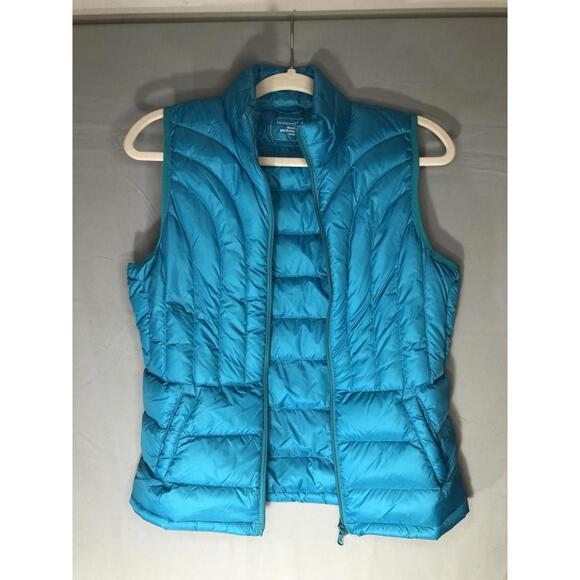 Be Inspired Down Puffer Vest 90% Down 10% Feather Size Small Light Blue - Picture 4 of 8